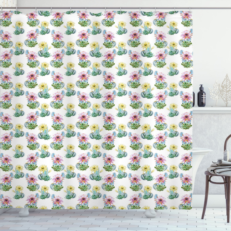 Watercolor Spring Season Shower Curtain