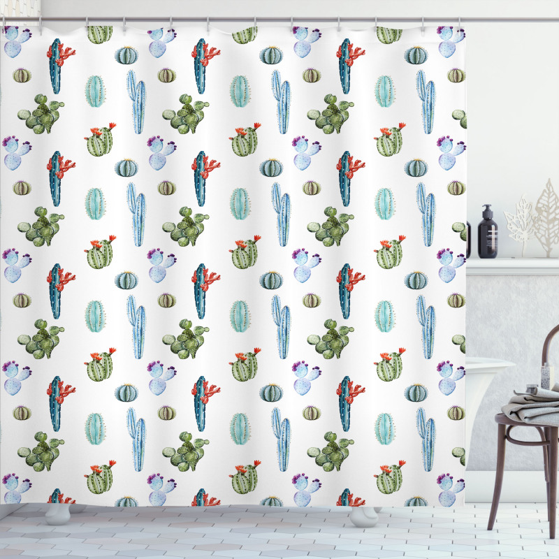 Blossomin Watercolor Shower Curtain