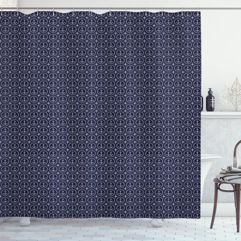 Windrose and Rope Shower Curtain