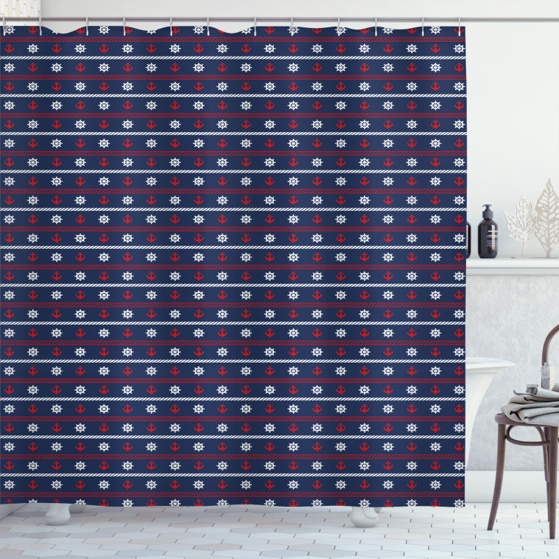 Nautical Borders Shower Curtain