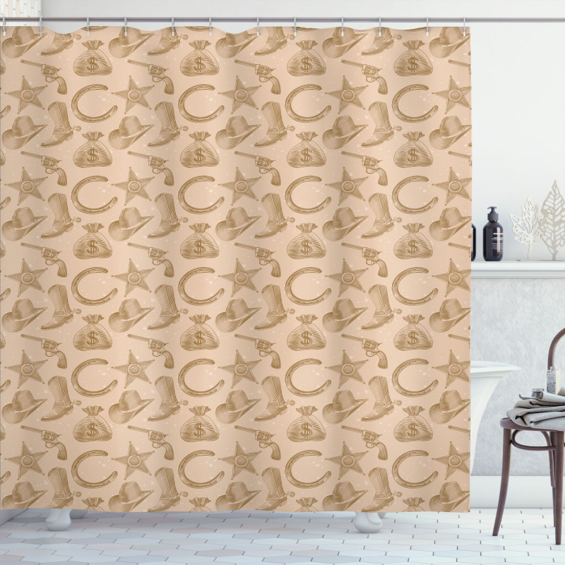 Money Revolver and Dots Shower Curtain
