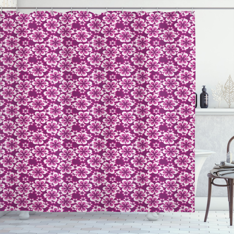 Botany Themed Petals Shower Curtain