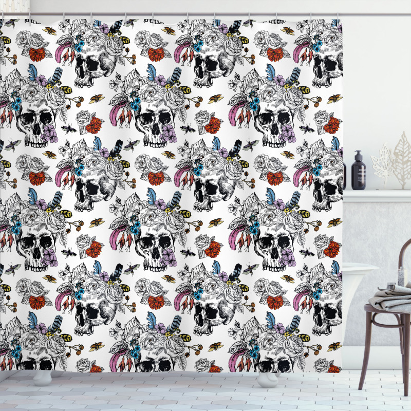 Day of the Dead Skulls Shower Curtain
