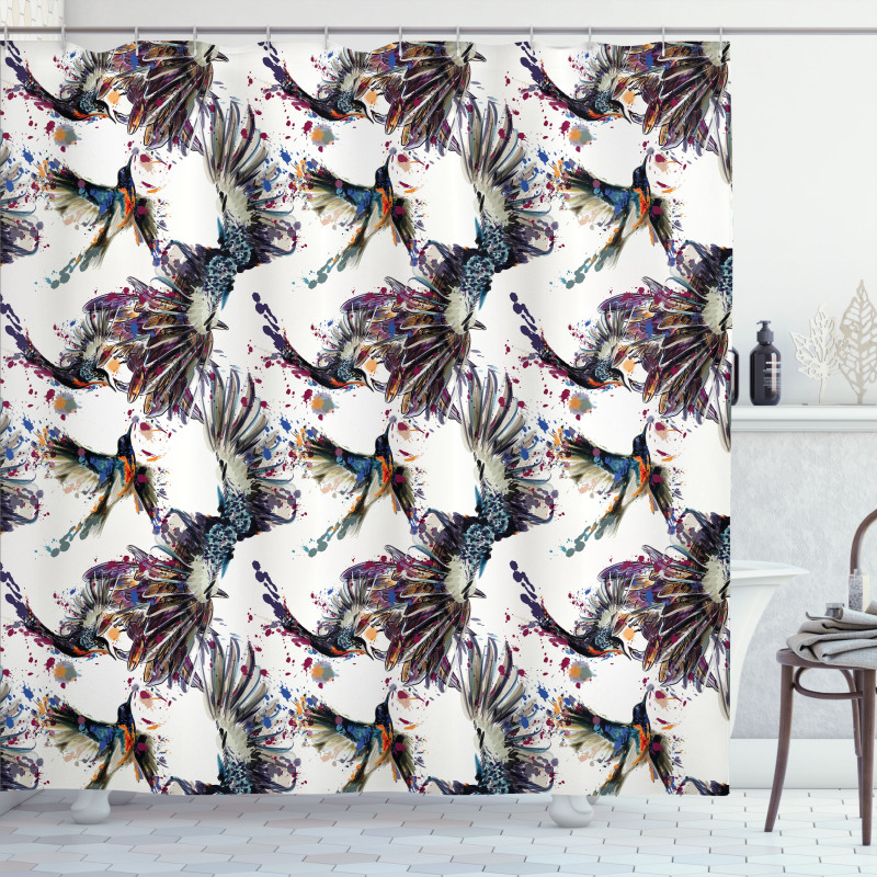 Lilly with Birds Shower Curtain
