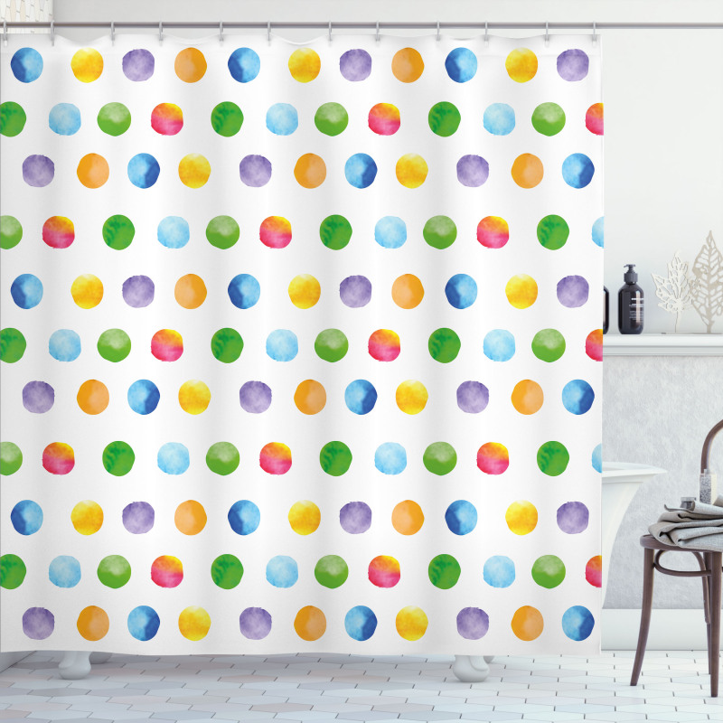 Abstract Polka Dots Shower Curtain