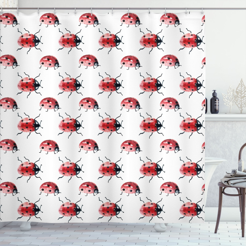 Lady Bug Insect Shower Curtain