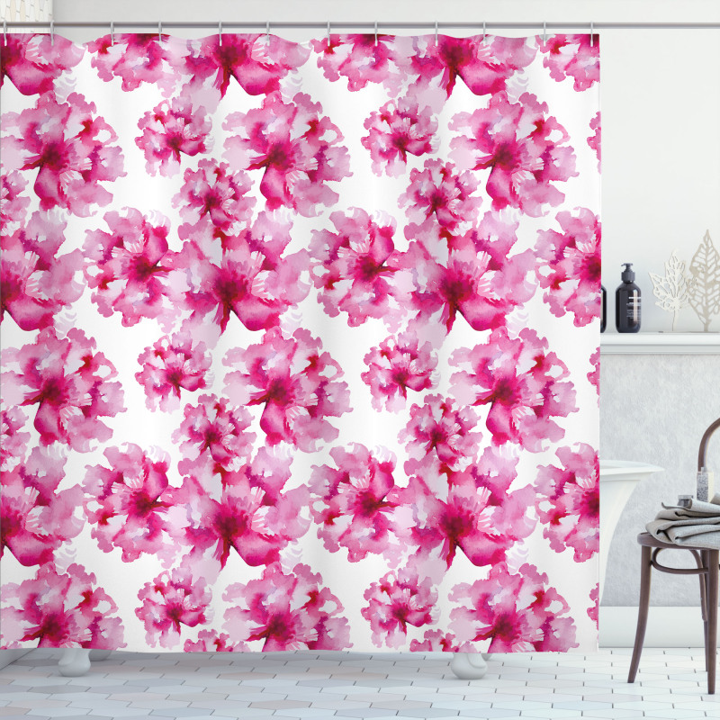 Abstract Peonies Shower Curtain