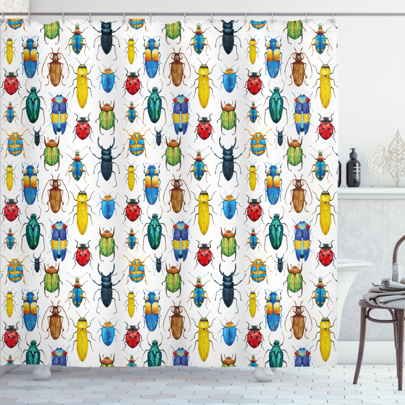 Colorful Insects Shower Curtain