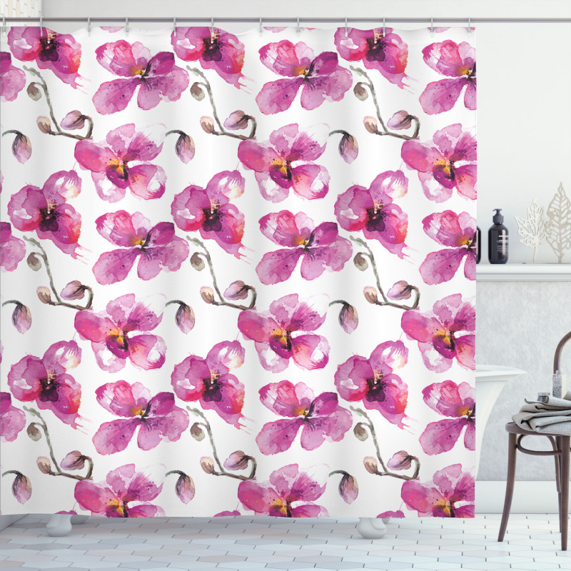 Orchids Feng Shui Shower Curtain