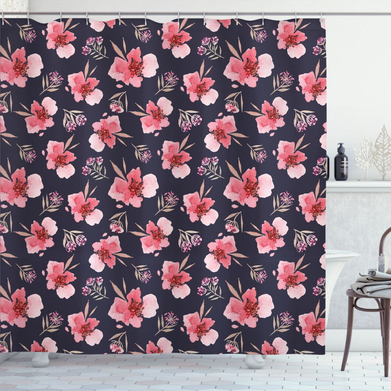 Pink Garden Flora Shower Curtain