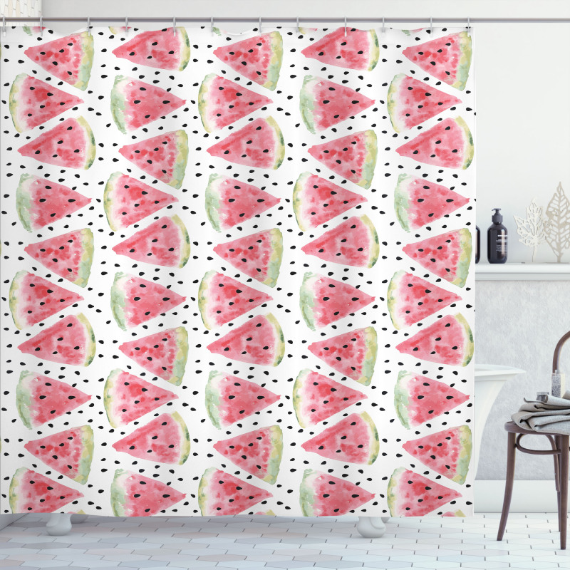 Pieces of Watermelon Shower Curtain