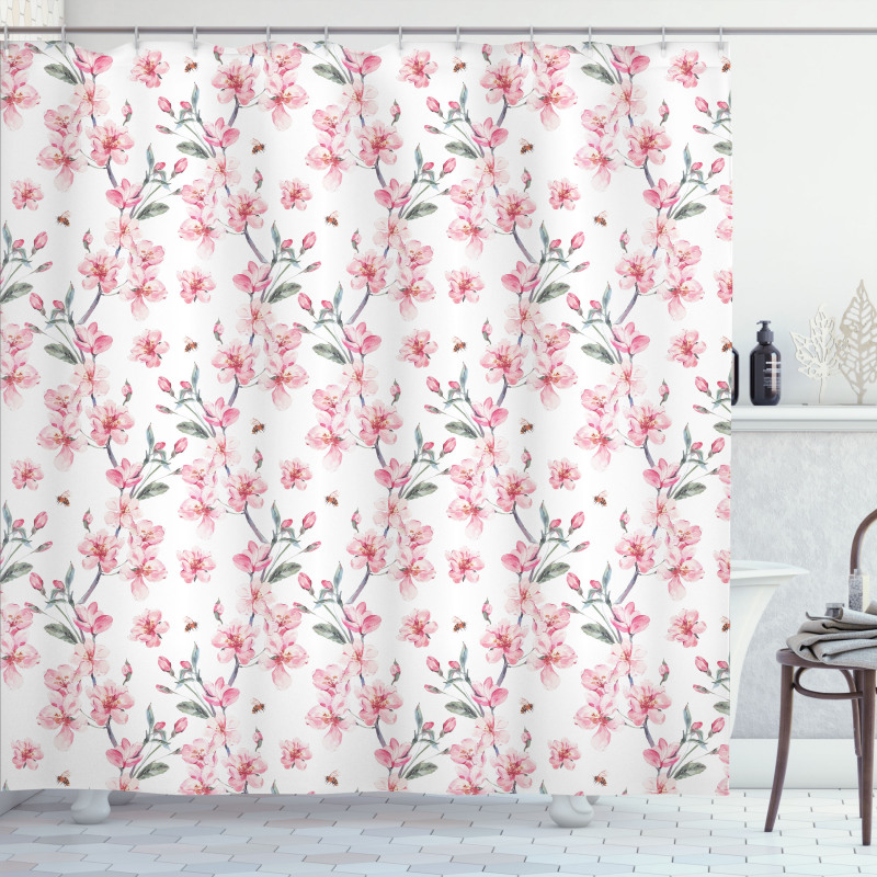 Sakura Cherry Garden Shower Curtain