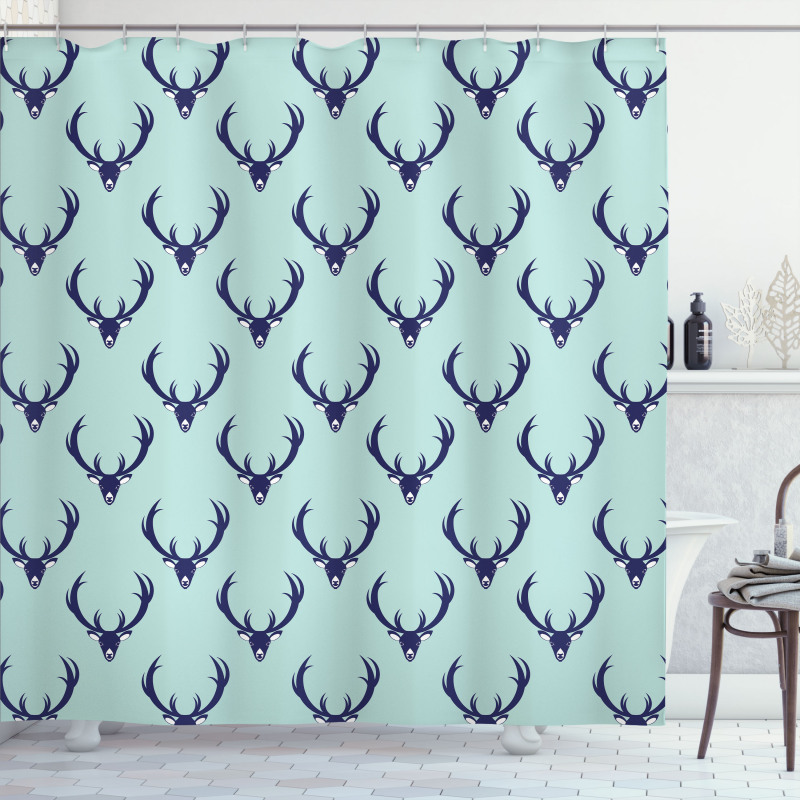Abstract Creature Motif Shower Curtain