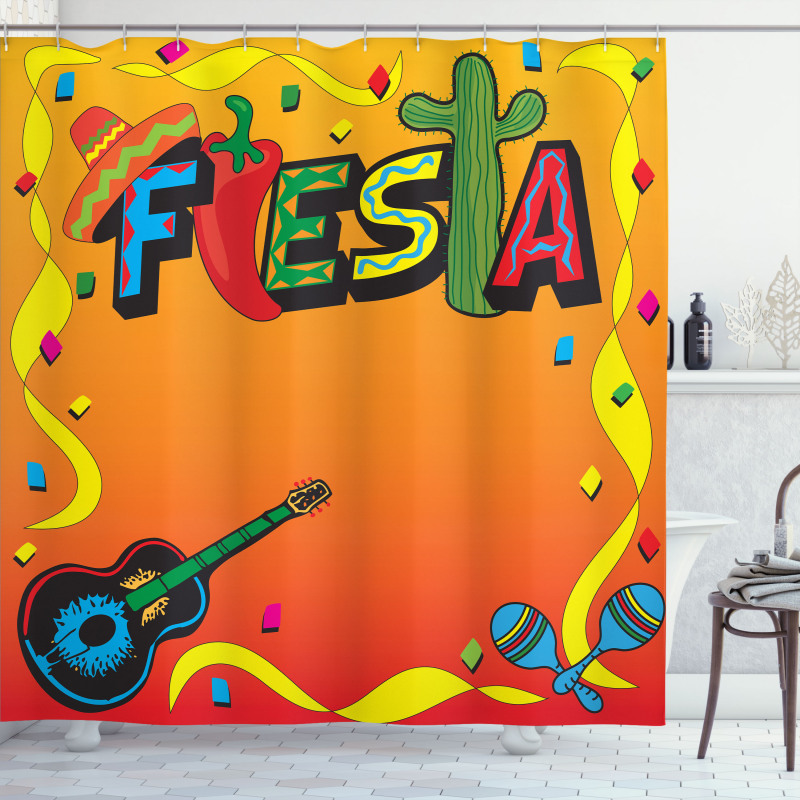 Latino Themed Party Shower Curtain