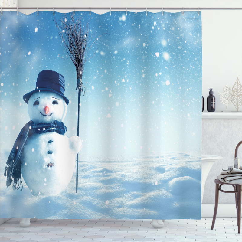 Wintry Land Snowy Cold Shower Curtain