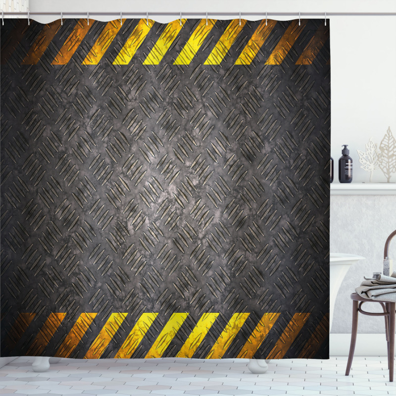 Caution Tape Frame Shower Curtain