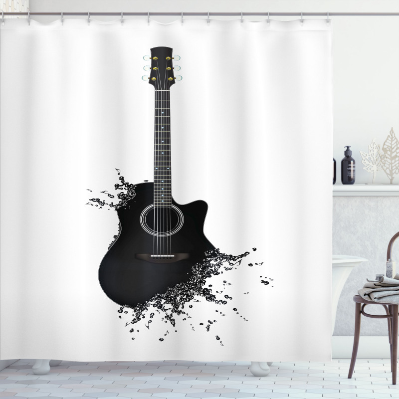 Musical Device Strings Shower Curtain