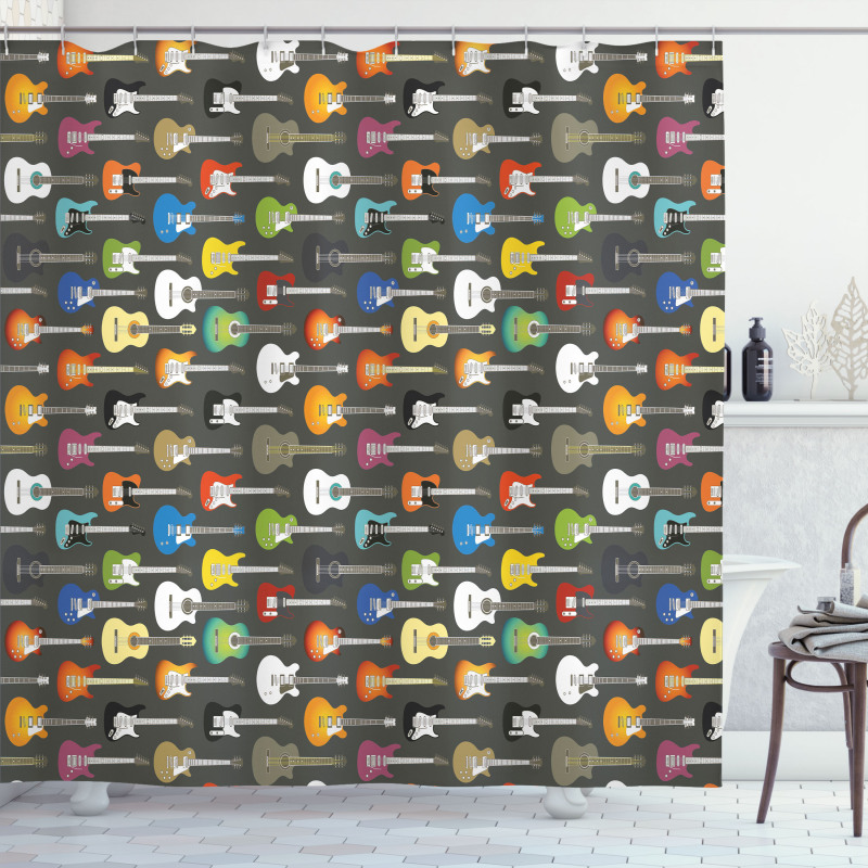 Music Themed Strings Shower Curtain