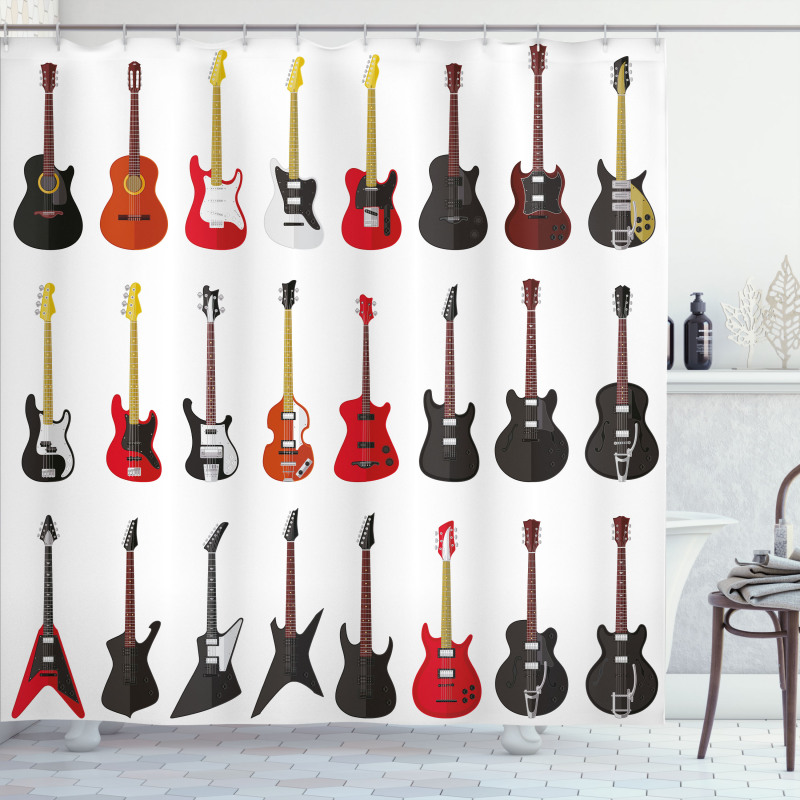 Instruments Acoustic Shower Curtain