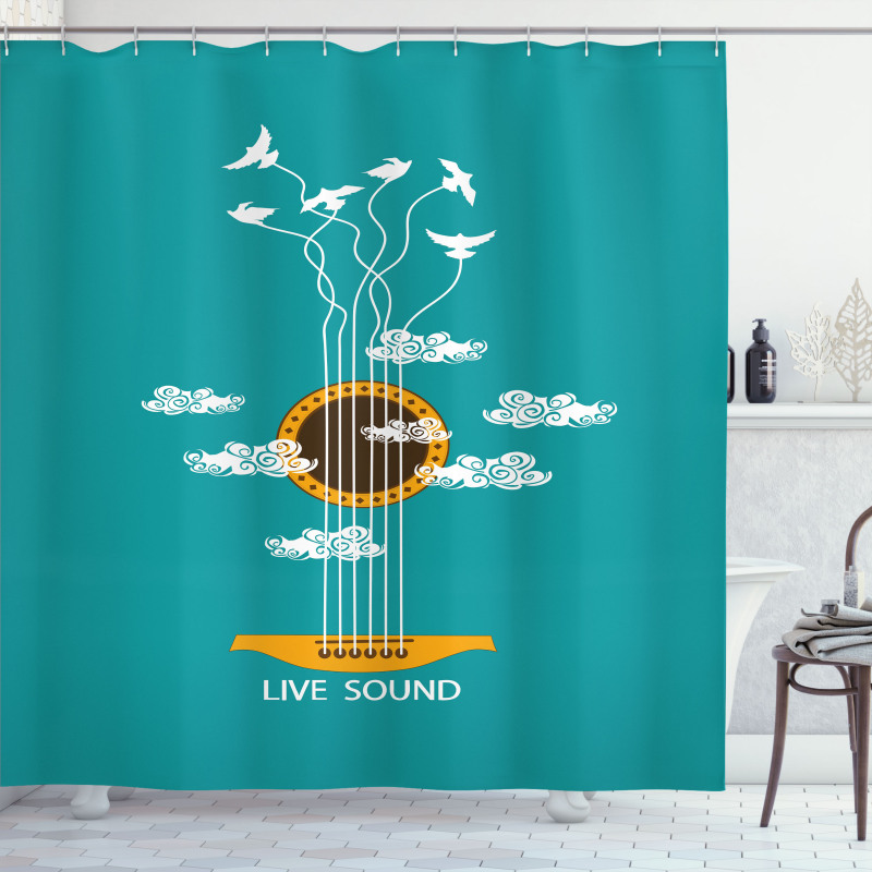 Musical Freedom Bird Shower Curtain