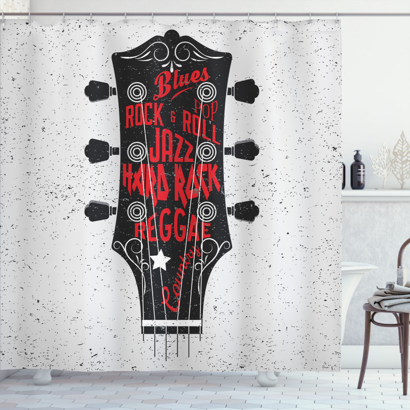 Blues Pop Hard Rock Shower Curtain