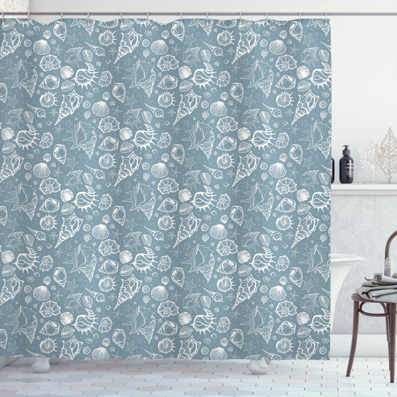 Doodle Style Pattern Shower Curtain
