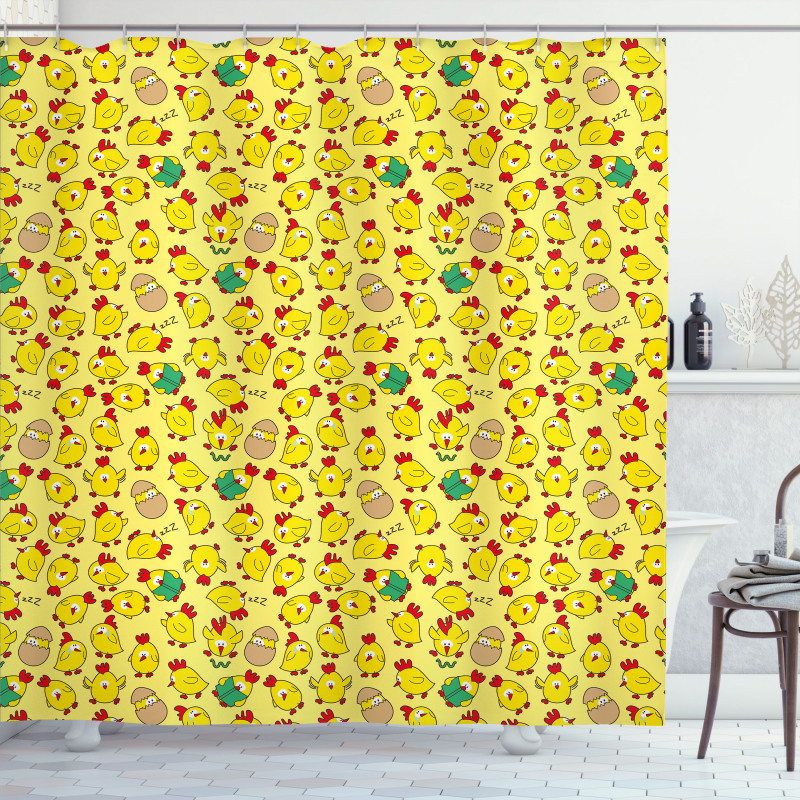 Poultry Hatching Shower Curtain