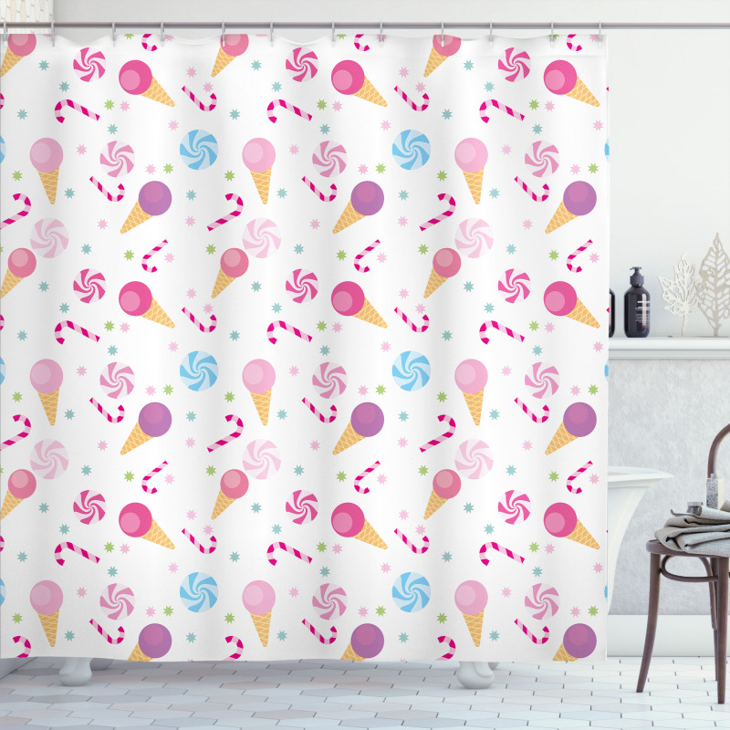 Sweets Ice Cream Candy Shower Curtain