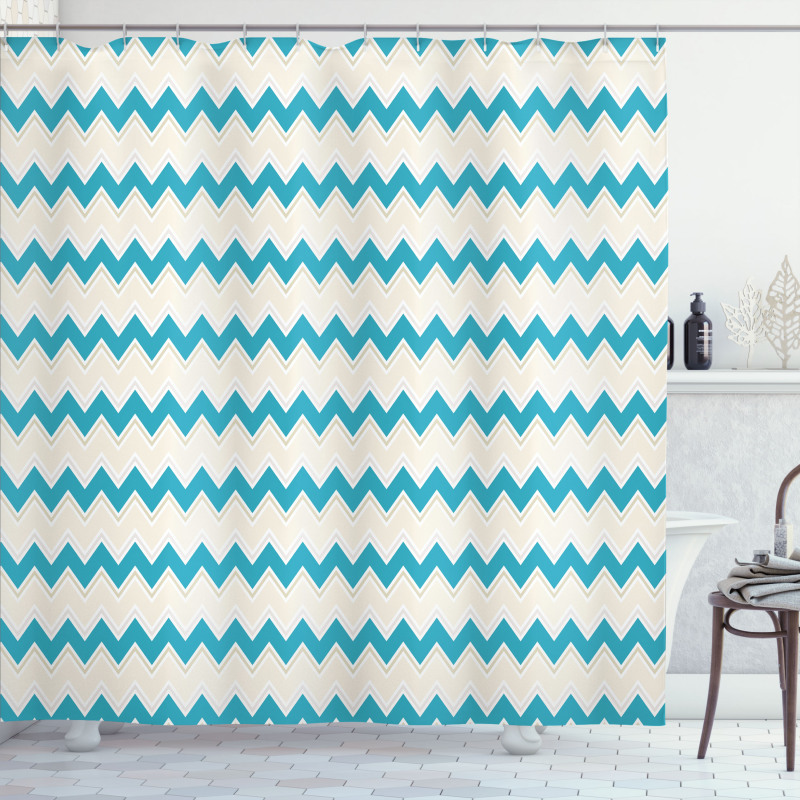 Zigzag Chevron Classical Shower Curtain