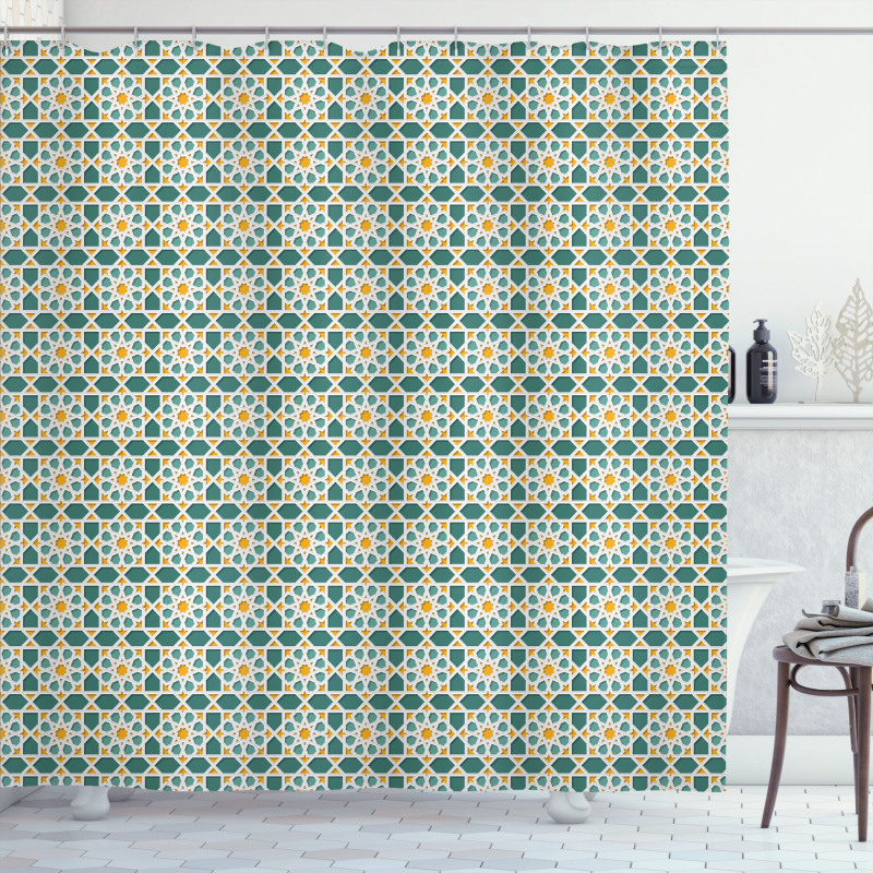 Moroccan Star Ornament Shower Curtain