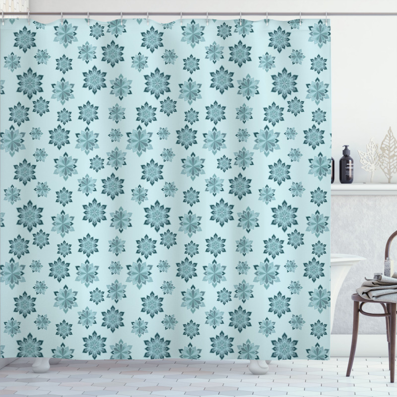 Ornate Winter Snowflakes Shower Curtain