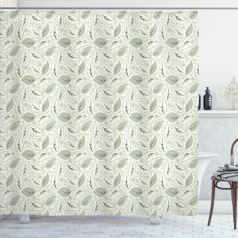 Floral Motifs Ornate Shower Curtain