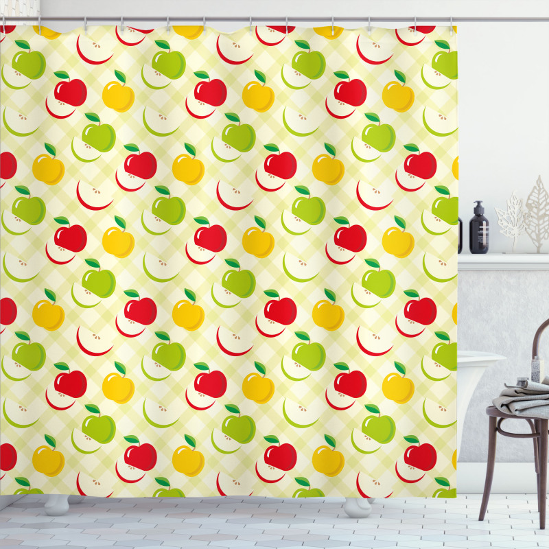 Retro Country Kitchen Shower Curtain