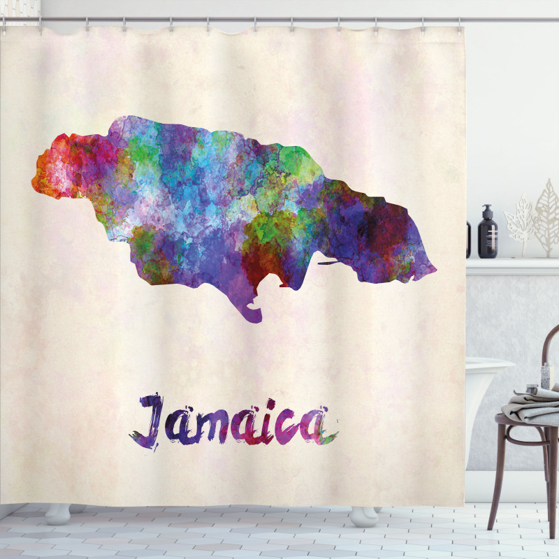 Abstract Country Map Shower Curtain