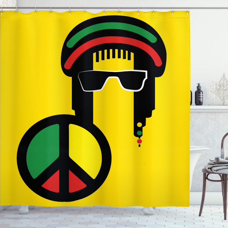 Conceptual Reggae Man Shower Curtain