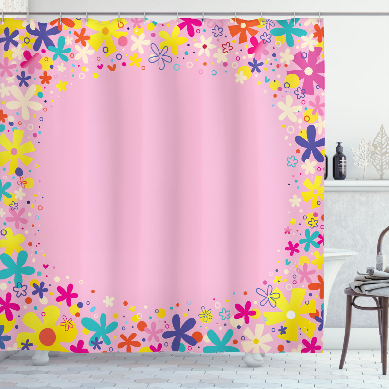 Girls Birthday Flora Shower Curtain