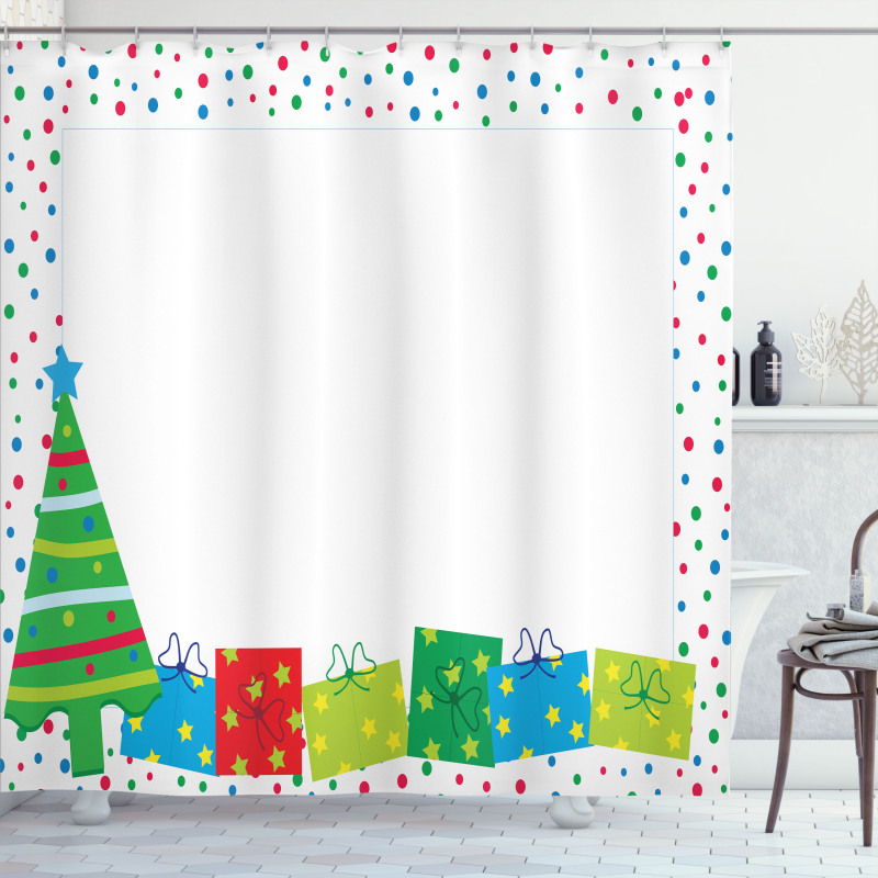 Christmas New Year Shower Curtain