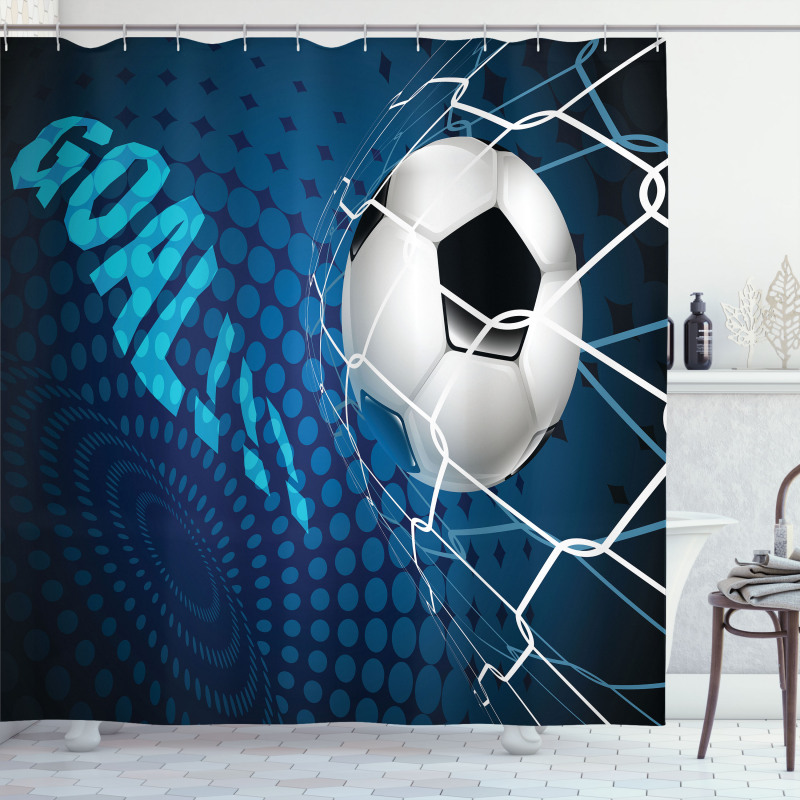 Abstract Goal Pattern Shower Curtain