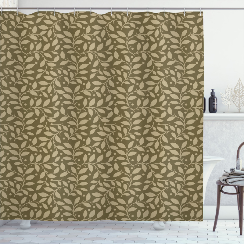 Antique Leafy Branches Shower Curtain