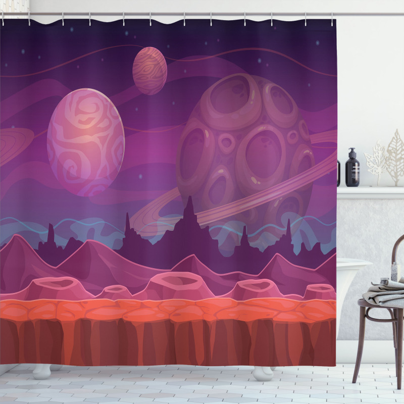 Alien Dreamy Landscape Shower Curtain