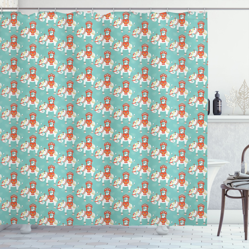 Eastern Elephant King Shower Curtain