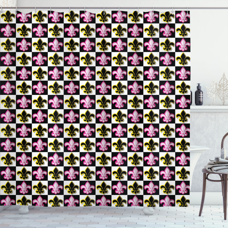 Checkered Pop Art Shower Curtain