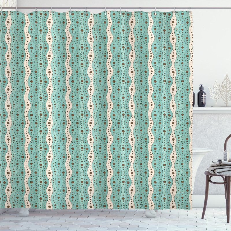 Traditional Polka Dot Shower Curtain