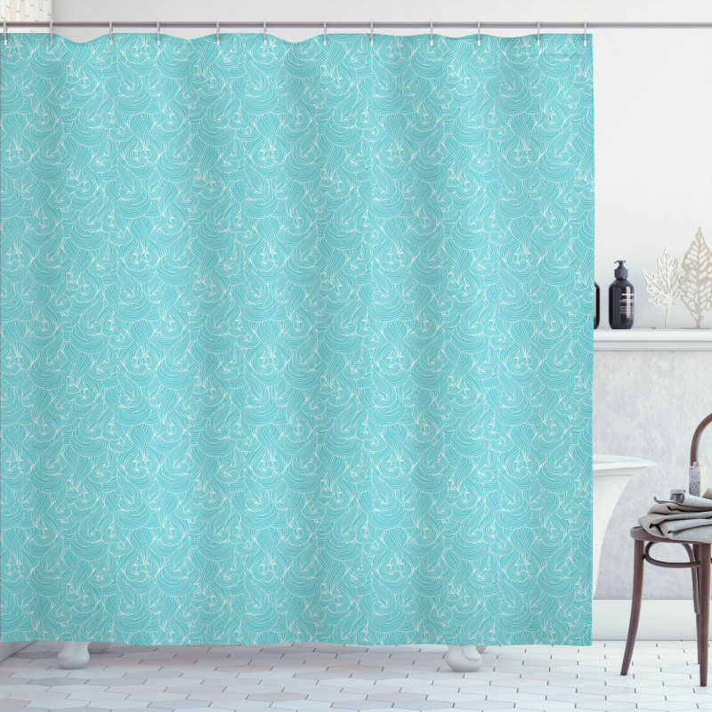 Sea Inspired Lines Shower Curtain