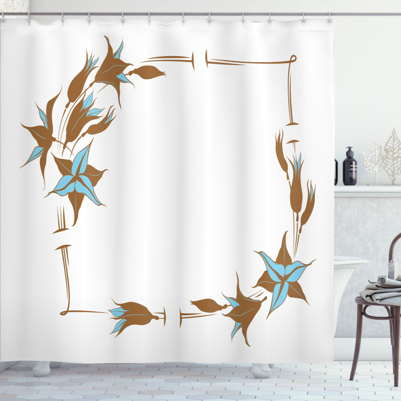 Floral Frame Shower Curtain