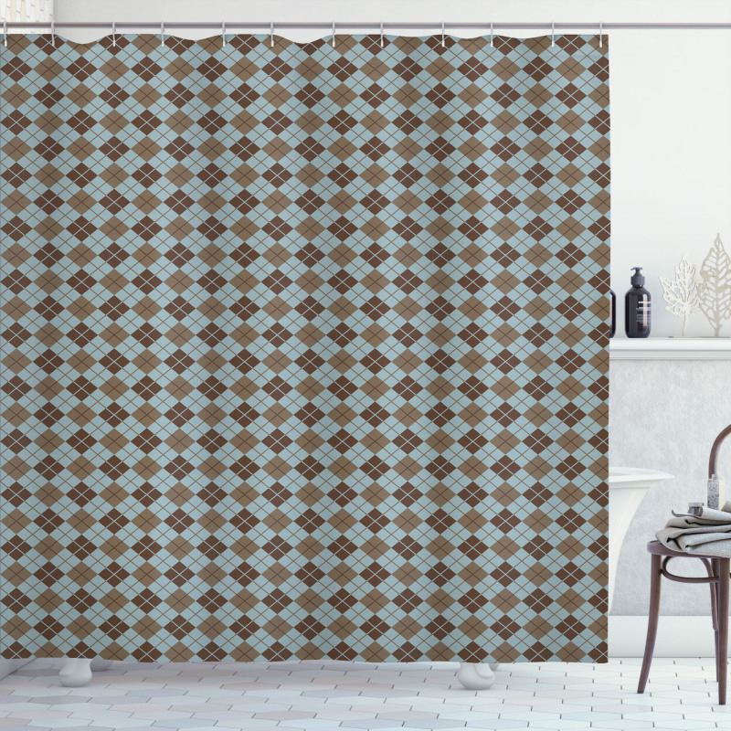 Argyle Pattern Shower Curtain