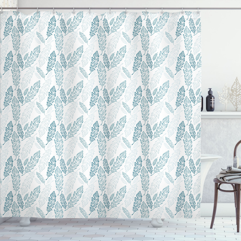 Grunge Feathers Shower Curtain
