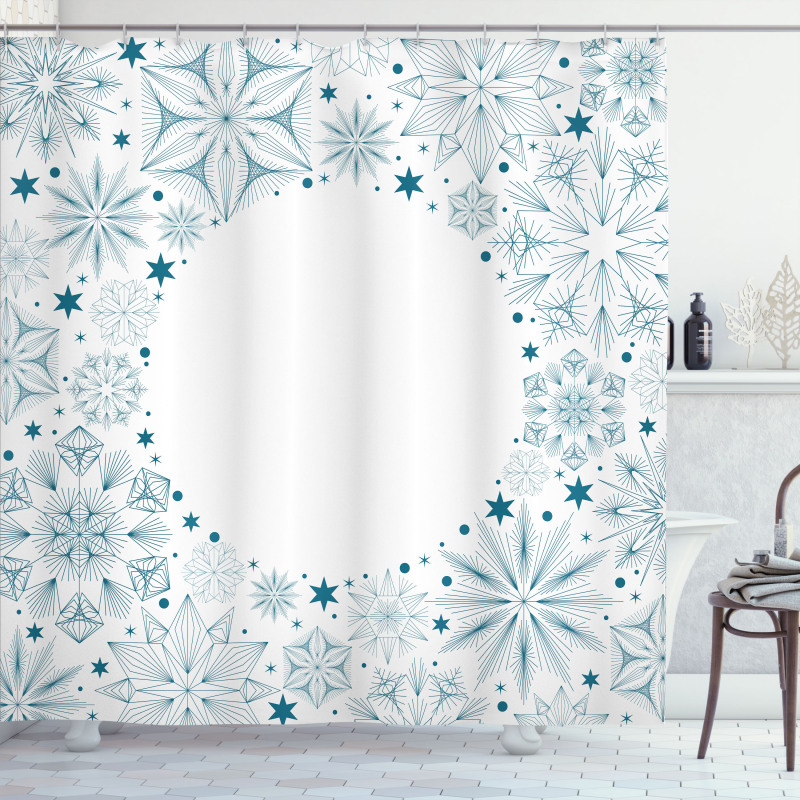 Xmas Snowflakes Shower Curtain