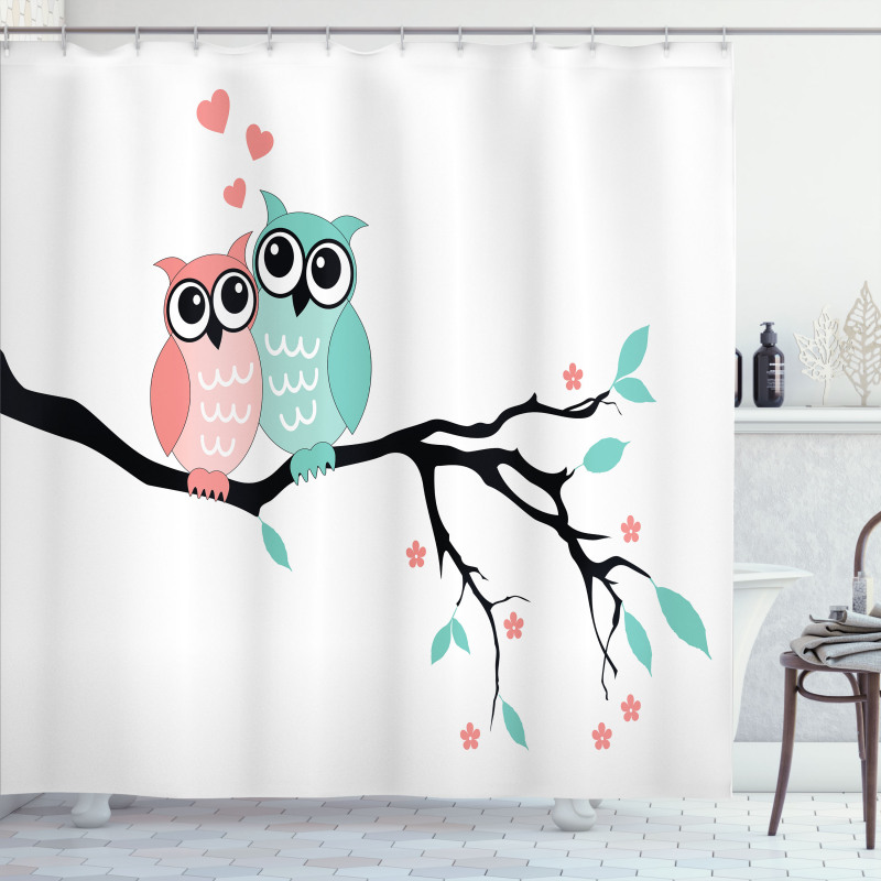 Owl Couple Shower Curtain