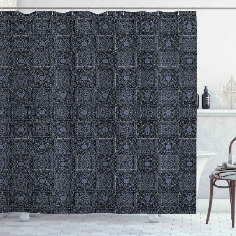 Geometric Star Royal Shower Curtain
